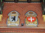 Malbork. Pruska kolej i herby pruskich miast
